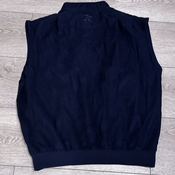 Zero Restriction Golf Vest Mens Large Blue Microsuede Preppy Athletic Winter - Picture 7 of 7